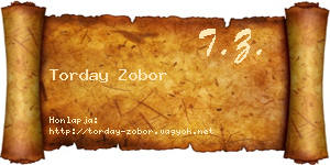 Torday Zobor névjegykártya